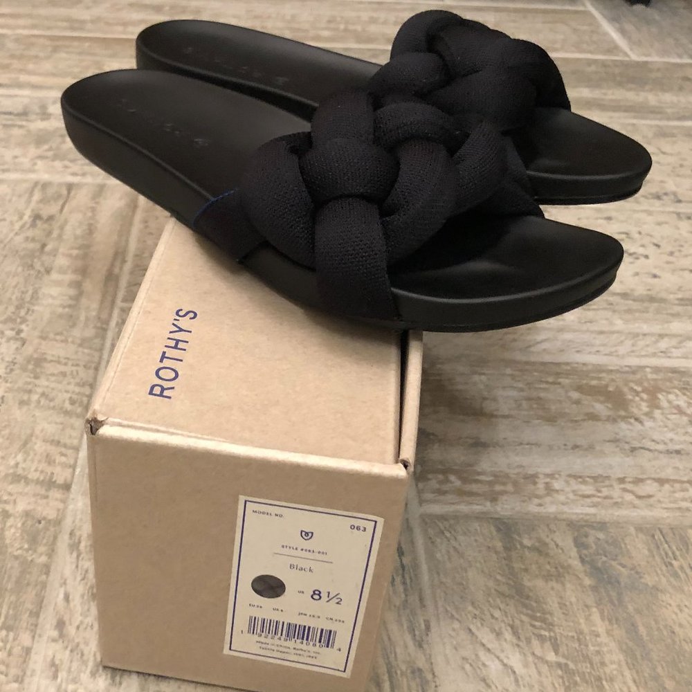 EUC! Limited Ed Rothy’s Bubble Slide, US 8.5 (Black)